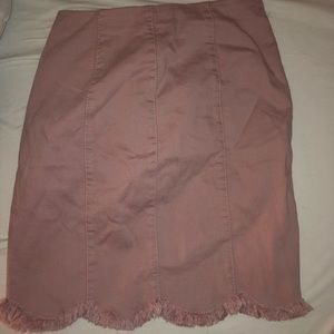 pink work skirt